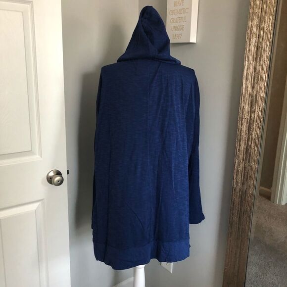 Mod-o-doc Blue Hooded Sweater Jacket - Picture 6 of 7
